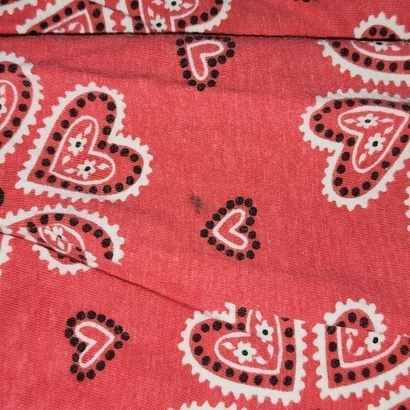 𝅺healthtex Red Paisley Hearts Pattern Racerback Tank Dress - Picture 4 of 4